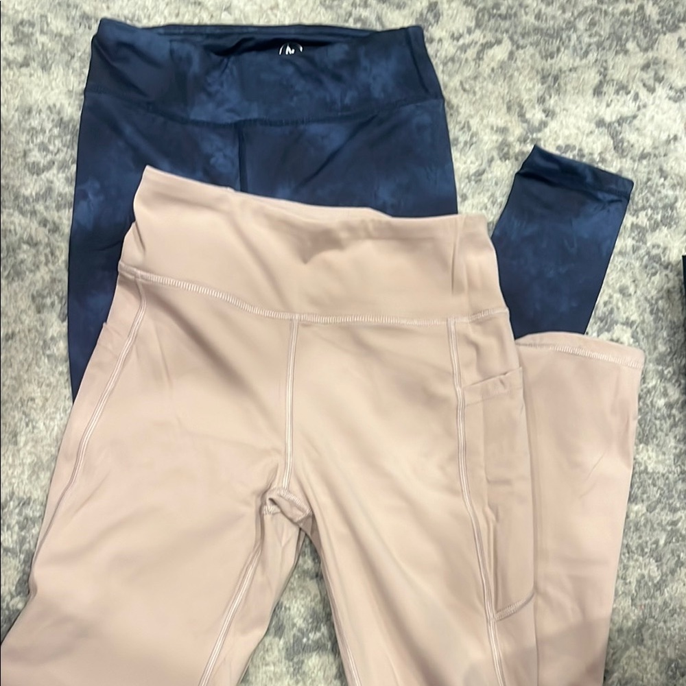 Navy and Beige Leggings Set
